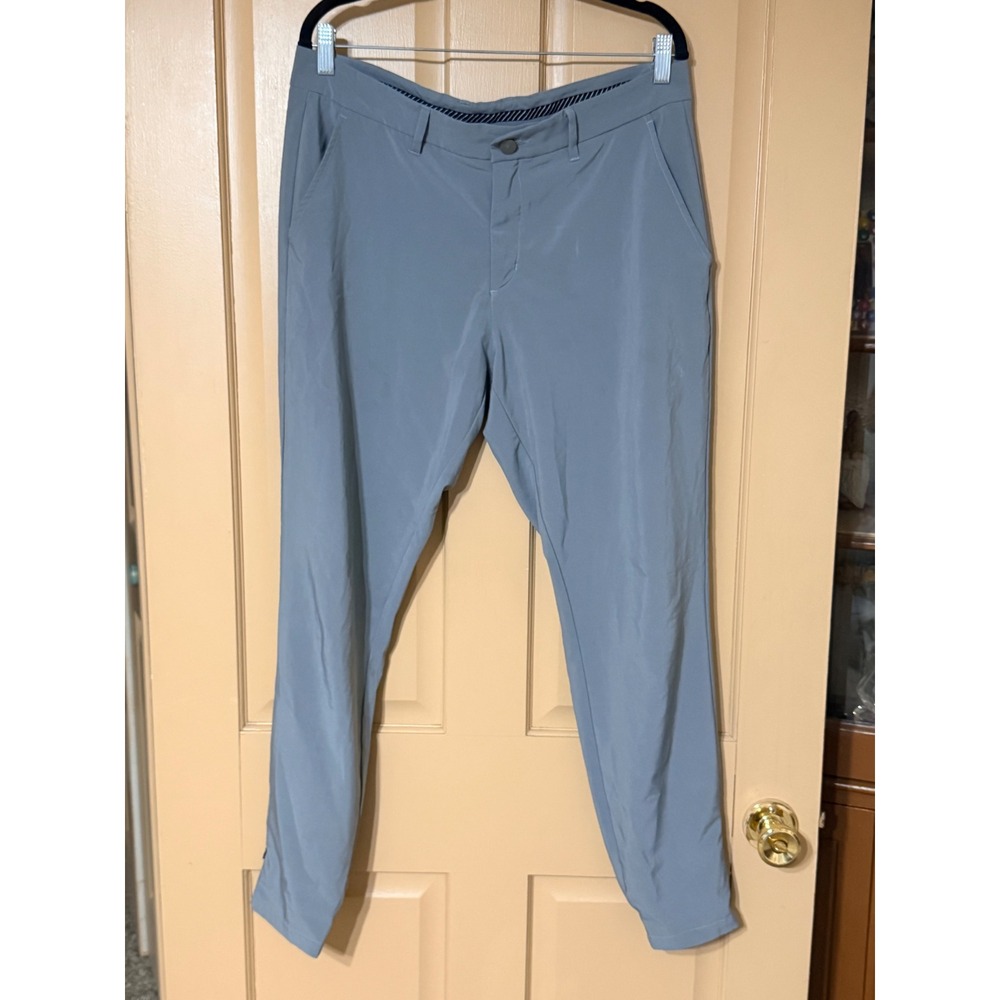 Primo Golf Joggers Mens 34 Regular Blue Grey Tapered Ankle Zip Golf Pants